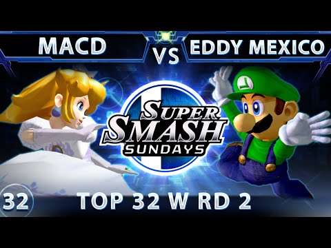 SSS 32 - XTR Eddie Mexico (Luigi) Vs. FE MacD (Peach) SSBM - Top 32 Winners RD 2 - Smash Melee