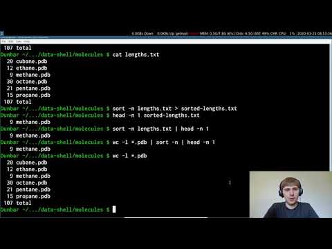 The Unix Shell - Pipes and Filters Part 2 - Software Carpentry