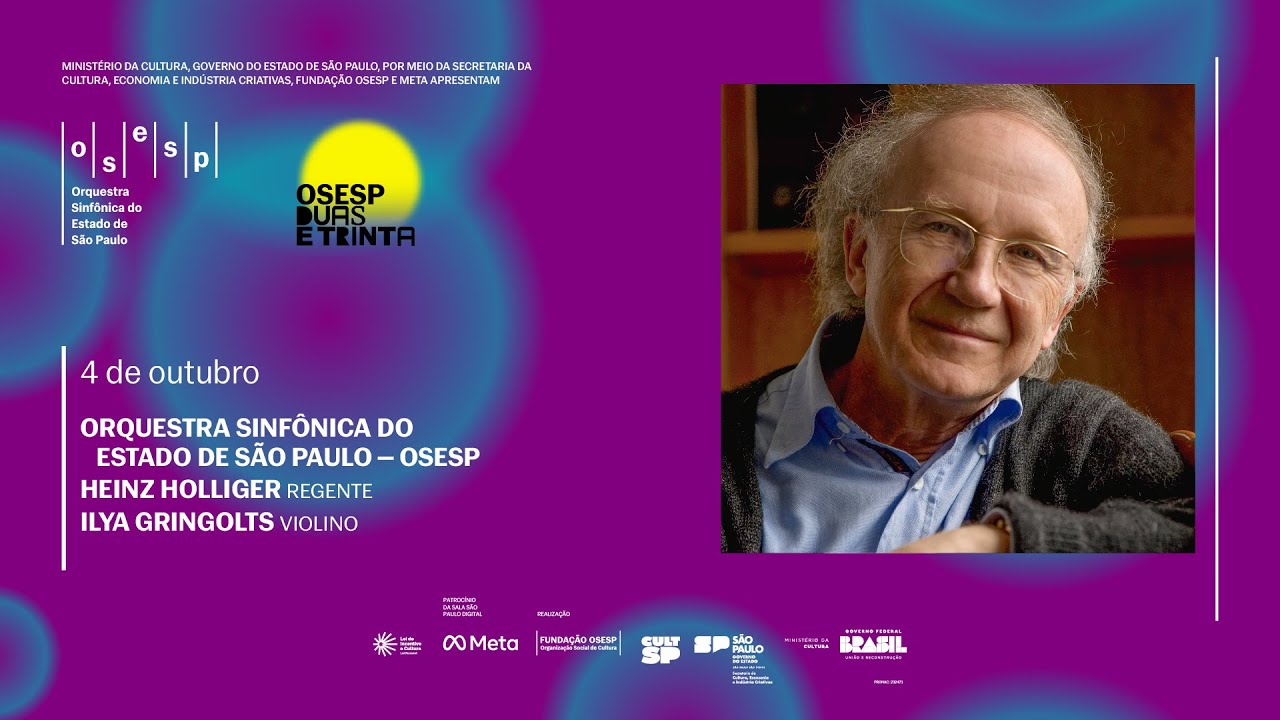 Concerto Digital: Osesp, Heinz Holliger (regente) e Ilya Gringolts (violino)