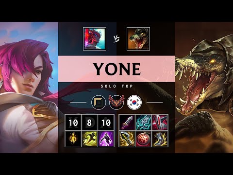 Yone Top vs Renekton - KR Grandmaster Patch 25.21