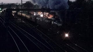 preview picture of video '46233 Duchess of Sutherland (Scarborough Flyer) Departs Wilmslow Station'