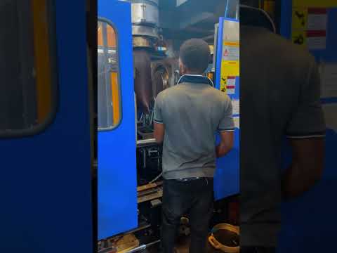 A plastic machine operator