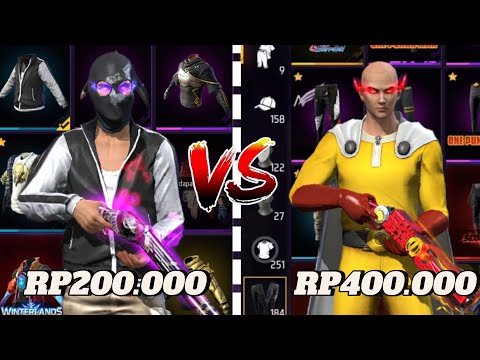 REVIEW AKUN FF HARGA 200.000 VS 400.000 !! ADA SG OPM🥶🔥