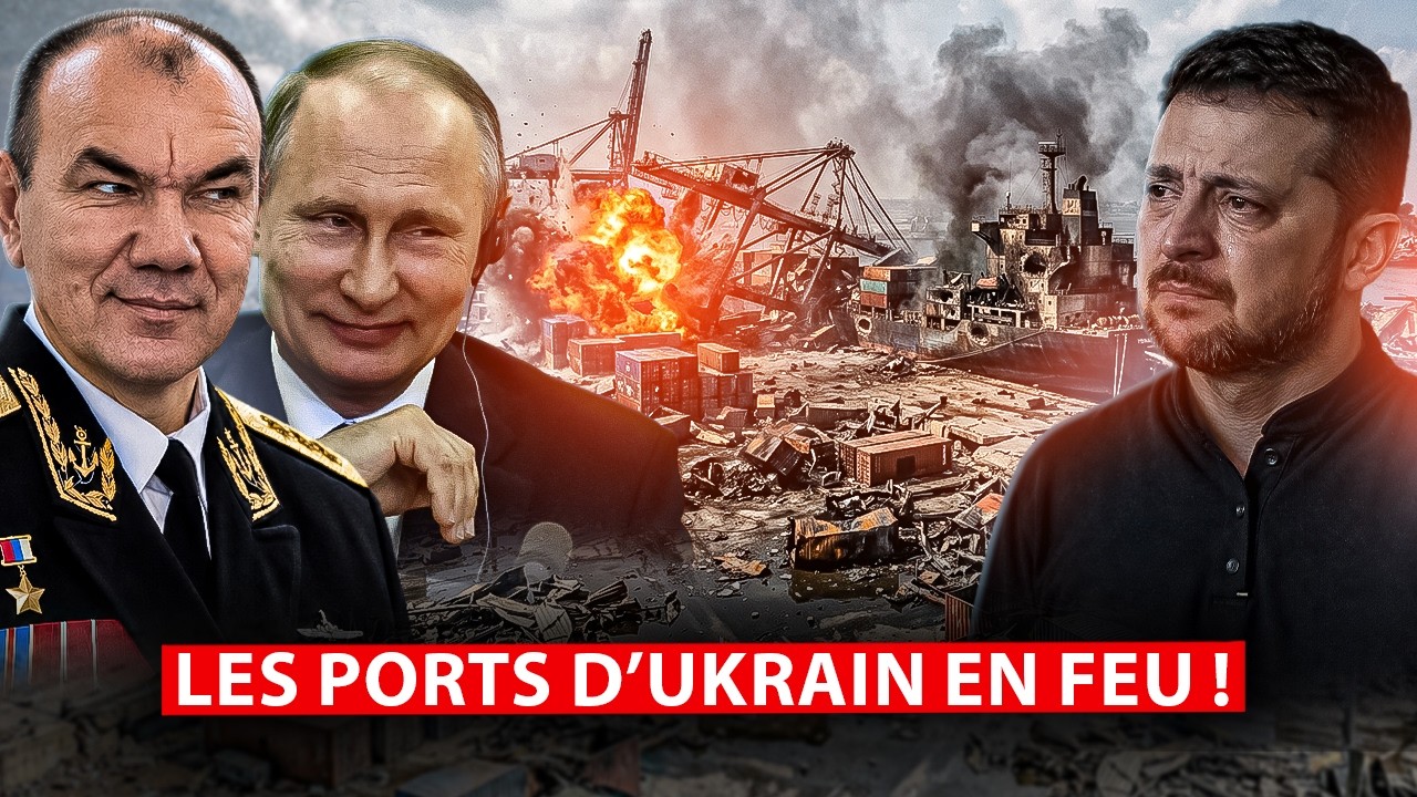 La Russie détruit les ports de l'armée Ukrainienne, Moscou les étouffe