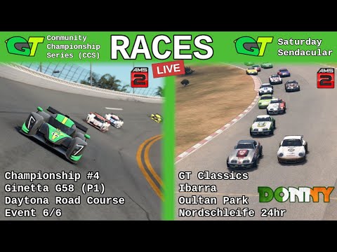 Live | MoonieGT Discord Events | CCS C4E6, Ginetta G58, Daytona | Saturday Sendacular, GT Classics
