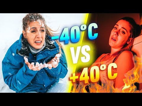 SURVIVRE À -40°C VS SURVIVRE À +40°C - 24H CHALLENGE | DENYZEE