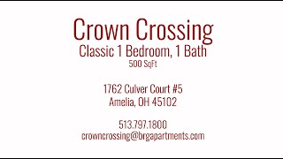 Crown Crossing - Classic 1 Bedroom, 1 Bath Apartment 500SqFt