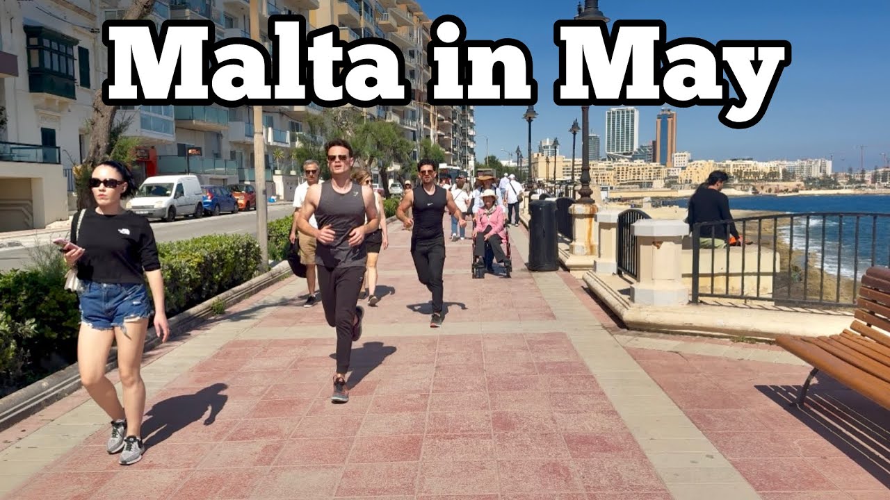 Malta in May - Live walk in Sliema 01 May 2025