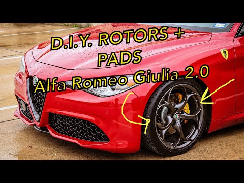 DIY brake rotors and pads Alfa Romeo Giulia 2.0