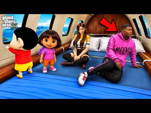 Shinchan, Franklin & Friends Take Their First Flight Ever! ✈️😱 | GTA 5 Tamil Mod