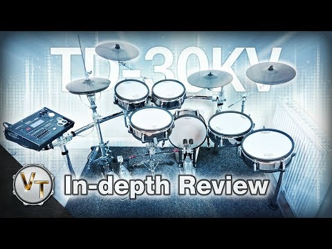 Roland TD-30KV V-Drum Kit with Mesh Pads 2010s - Black image 9