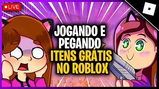 🔴LIVE! PEGANDO ITENS GRÁTIS NO ROBLOX E JOGANDO COM INSCRITOS