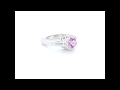 video icon number one for Natural Pink Topaz and Diamond Custom Ring in 14 Karat White Gold item 201-00137