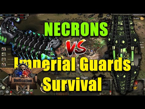 DoW Unification Survival IG vs Necrons Doomsday Ark & the Æonic Orb - Guardsmen Hold the line !