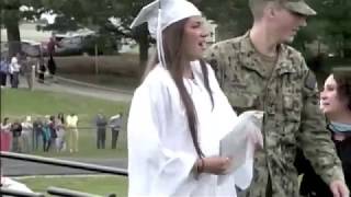 US Navy Sailor Surprises Sister at High School Graduation
