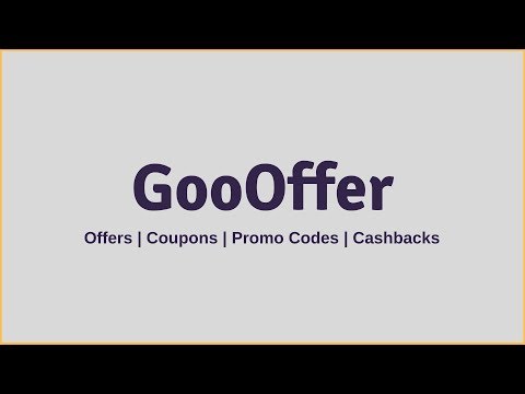 GooOffer: Latest Offers, Coupo video thumbnail