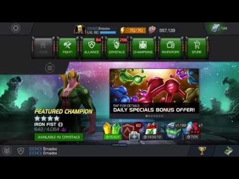 Opened 1 Max Signature Ability Crystal And Got 4* Iron Fist ( Immortal ) Marvel Contest Of Champions