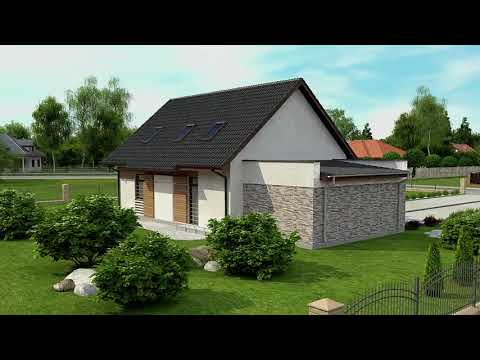 Z113 GLp  - Gotowy projekt domu z poddaszem użytkowym we współczesnym stylu do 120 m2