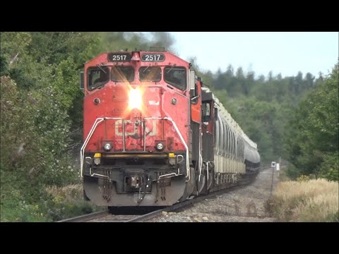 Nice Classic Lashup on Miramichi Local Train CN 569 East Rolling into Rogersville, NB