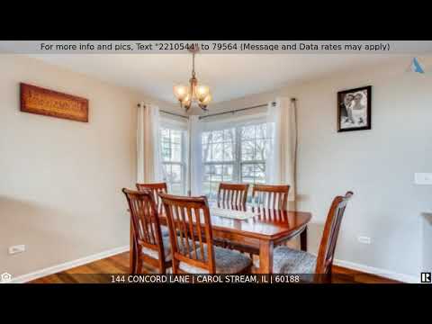 Priced at $182,900 - 144 Concord Lane, CAROL STREAM, IL 60188