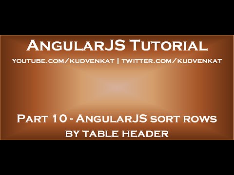 AngularJS sort rows by table header