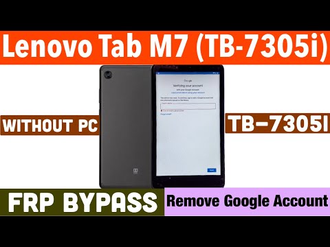 Lenovo Tab M7 (TB-7305i)  FRP BYPASS Without PC ! Lenovo Tab M7 Google Account Bypass 2024-100% Work