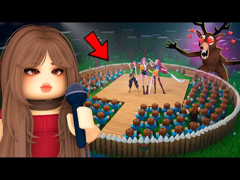 Bau einer Konzertbasis für die K-Pop-Dämonenjäger in 99 Nächte im Wald! (Roblox)