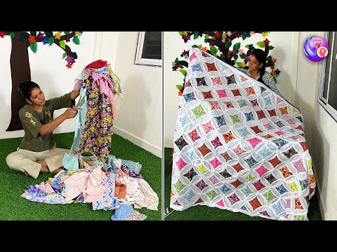 Amazing flower shape into bedsheet