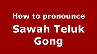 How to pronounce Sawah Teluk Gong