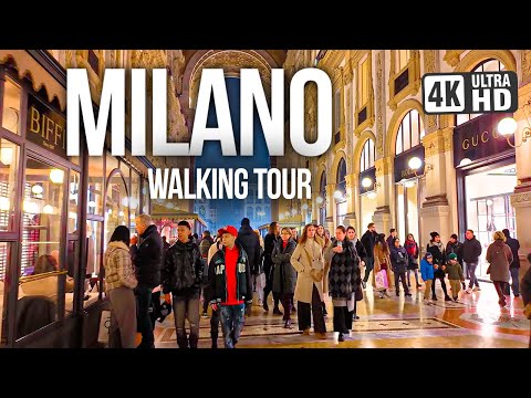 MILAN, Italy 🇮🇹 Nights of Luxury | 4K Walking Tour