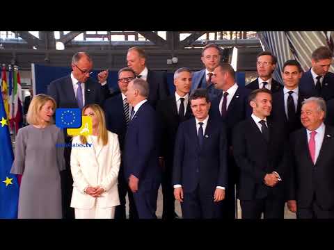 Video Thumbnail: Smiles or Tension? EU & UN Leaders Pose Together — But Look Closer! #EUCO