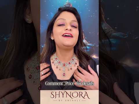 Ruby Red AD Necklace Set with Maang Tikka