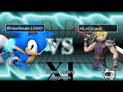 ORLXI - HLN EonX (Cloud, Shulk) vs. Brawlman1000 (Sonic) - POOLS - Smash 4 - Wii U
