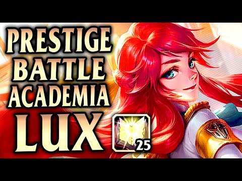 NEW RAREST LUX SKIN! Prestige Battle Academia Lux Mid - League of Legends S9