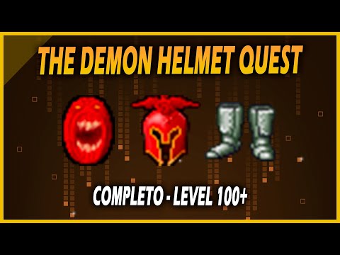 [TIBIA] - DEMON HELMET QUEST (COMPLETA) | DEMON HELMET/SHIELD + STEEL BOOTS + ADDON 1 DEMON OUTIFT