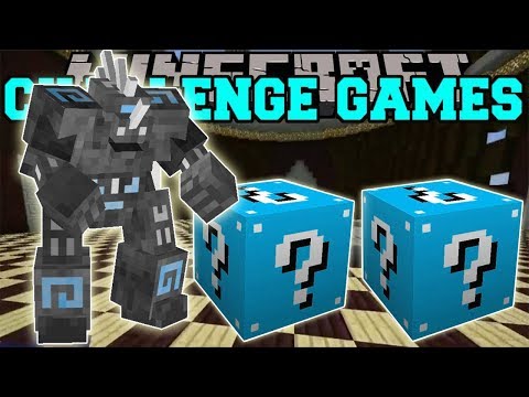 PopularMMOs Pat and Jen Minecraft ROBO CHALLENGE GAMES Lucky Block Mod Modded Mini Game
