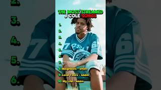 The Most Streamed J. Cole Songs #rap #hiphop #jcole #kendricklamar #2014foresthillsdrive