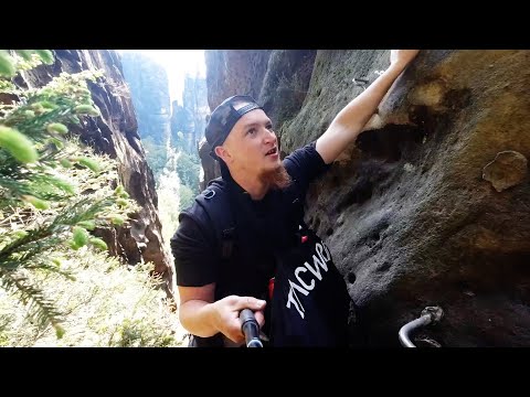 Mit 20 Bierdosen ungesichert Klettersteig besteigen?