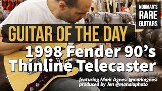 Video thumbnail for Guitar of the Day: 1998 Fender 90's Thinline Telecaster | Norman's Rare Guitars by Normans Rare Guitars