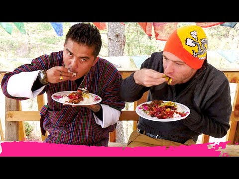 Crazy SPICY BHUTANESE FOOD + Buddhist Monastery Hike | Thimphu, Bhutan