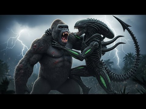 King Kong vs Xenomorph Queen 👽🦍 | Battle of the Alien Empress
