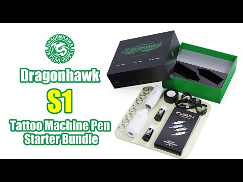 Tattoo Kit | Dragonhawk S1 Tattoo Machine Pen Starter Bundle