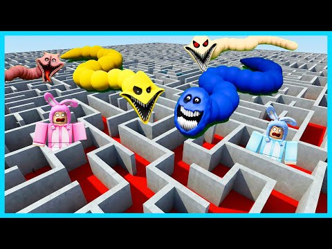 MIPAN & ZUZUZU Find a Way Out of the Giant Worm Monster Maze! ROBLOX
