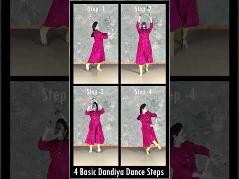 सीखिए - 4 Basic Dandiya Dance Steps For Beginners || Part -1 || Navratri Special || #dance #shorts