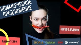 Коммерческое предложение. Первое задание - составить КП.  Первый вылетел. Я - агентство.