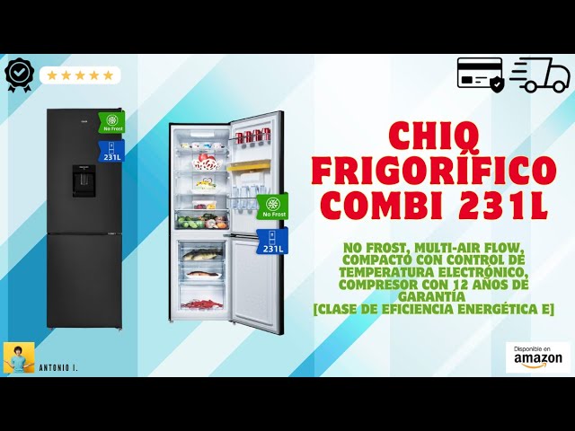 Vídeo relacionado con CHiQ FBM228NE4DE frigorífico independiente con congelador, combinación de frigorífico y congelador 231 L, sin escarcha, flujo de aire múltiple, dispensador de agua, 170 cm de alto