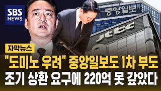 "도미노 우려" 중앙일보 1차 부도..조기 상환 요구에 220억 못 갚았다 (자막뉴스) / SBS