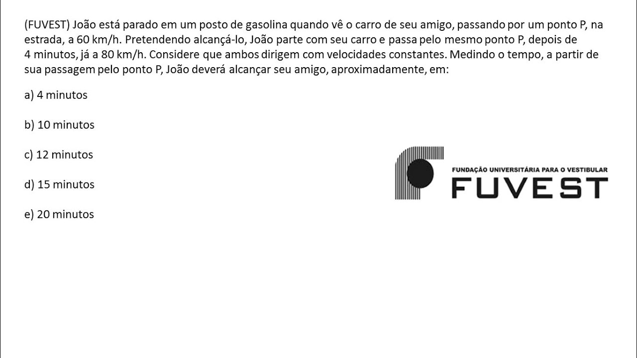 FÍSICA | FUVEST Exercício Resolvido #009