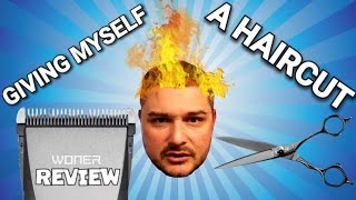 Giving Myself A Haircut AGAIN Woner Hair Clipper REVIEW