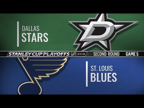 Stars vs Blues   Second Round  Game 5   May 3,  2019